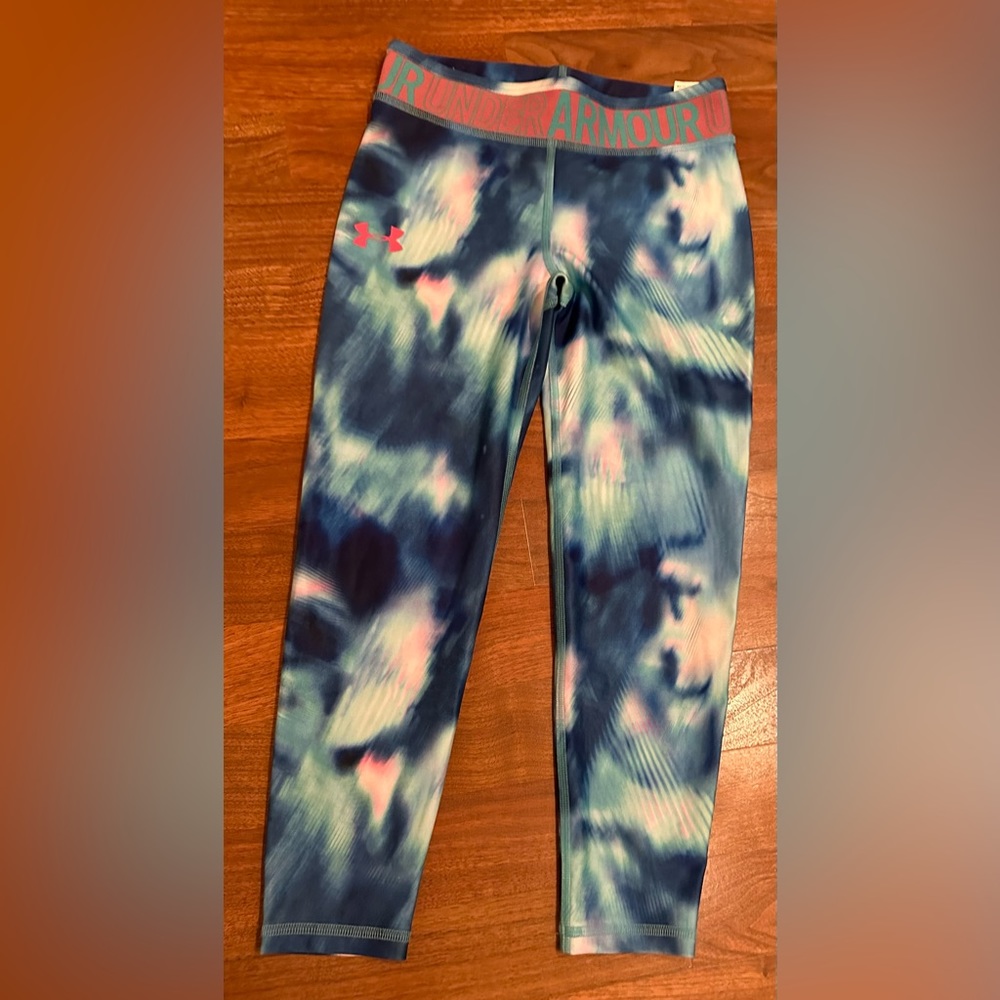 Under Armour multicolor workout leggings youth large